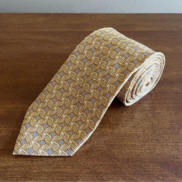 Gold Blue Alexander Julian Tie - Picture 2 of 5